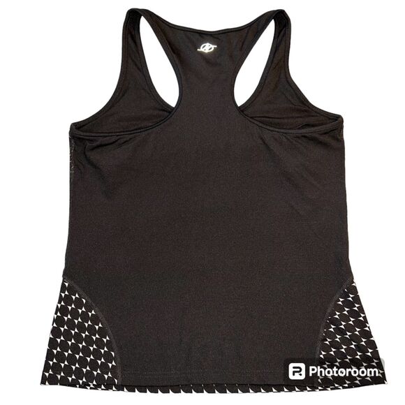 Nordic Track Womens Tank Top Shirt Workout Athletic Built In Bra Houndstooth - Picture 3 of 5